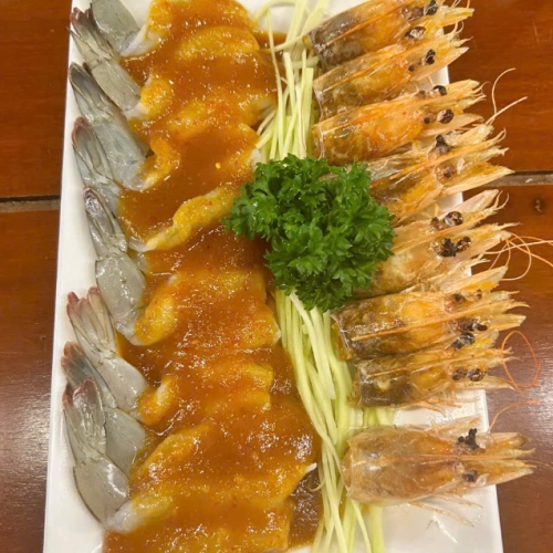 tôm thẻ sốt thái